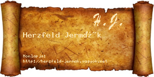 Herzfeld Jermák névjegykártya